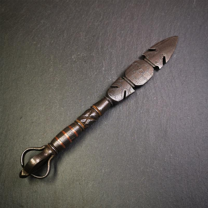 Manjusri Sword - 7.9" - Tibetan Buddhist art, close-up detail