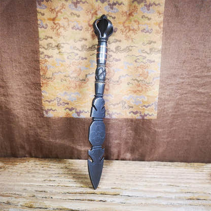 Manjusri Sword - 7.9" - Tibetan Buddhist art, detailed view