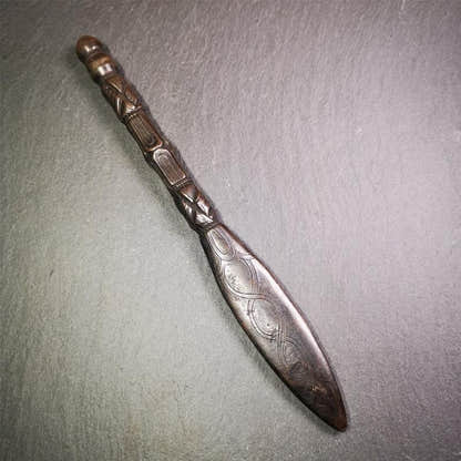 Black Manjusri Sword - 9" - Tibetan Buddhist art, view 4