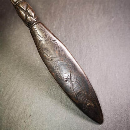 Black Manjusri Sword - 9" - Tibetan Buddhist art, view 7