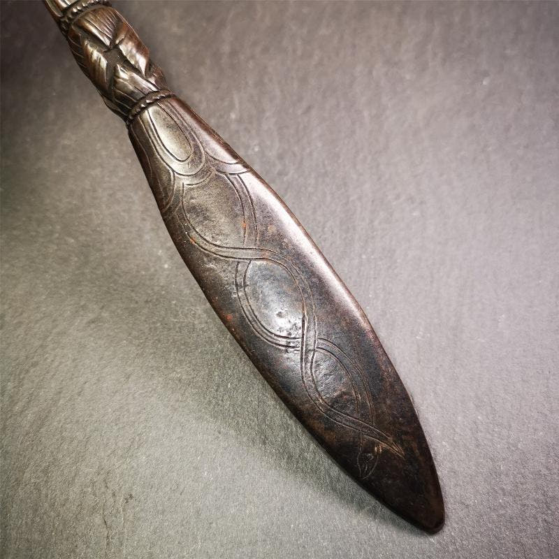 Black Manjusri Sword - 9" - Tibetan Buddhist art, view 7