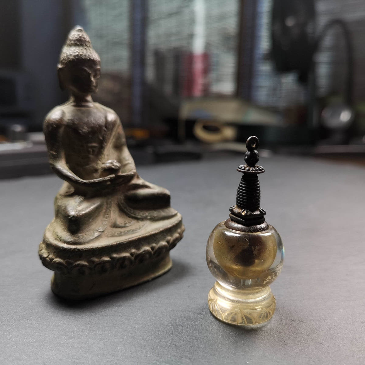 Buddhist Amulet,Crystal Stupa Pendant,Pagoda,Buddhist Tower,Gau Shrine - Tibetan Buddhist amulet, view 11