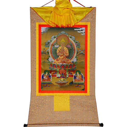 Je Tsongkhapa,Losang Drakpa,Je Rinpoche - Tibetan thangka painting, view 21