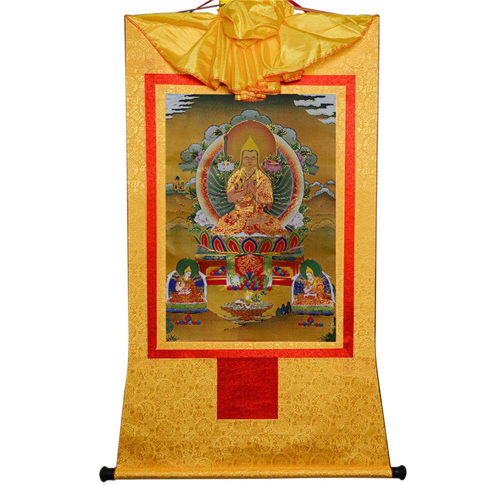Je Tsongkhapa,Losang Drakpa,Je Rinpoche - Tibetan thangka painting, view 24