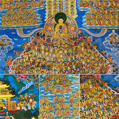 Shakyamuni Refuge Tree - Tibetan thangka painting, view 15