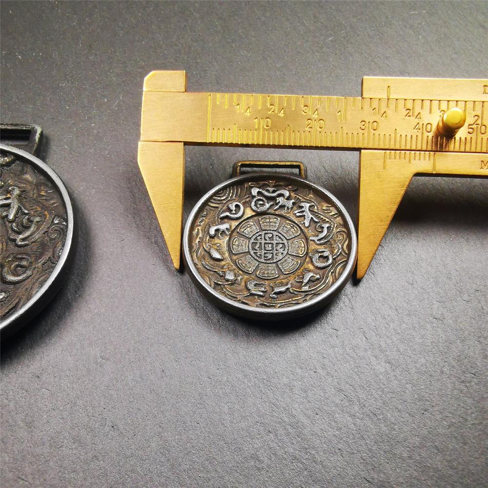 Couple Set of Melong 2.0" / 1.3" - Tibetan Buddhist art, size reference