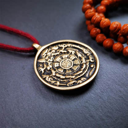 Old Melong 1.77" - Tibetan Buddhist art, close-up detail