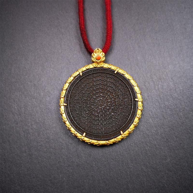 Om Melong Amulet 2.52" - Tibetan Buddhist amulet, view 5