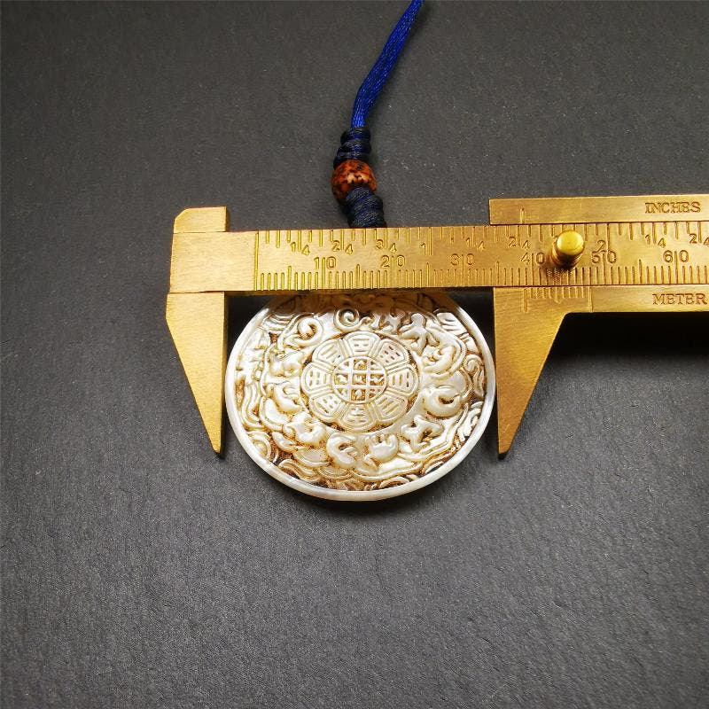 Shell Melong 1.5" - Tibetan Buddhist art, view 9