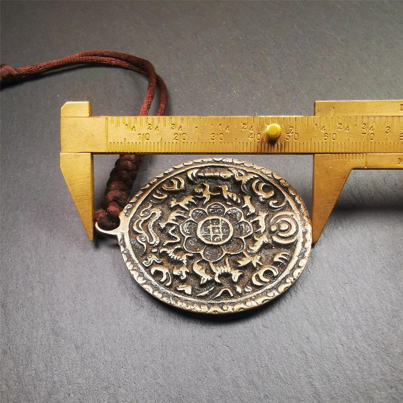 Old Melong 2.12" - Tibetan Buddhist art, size reference