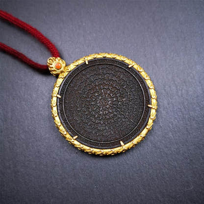 Om Melong Amulet 2.52" - Tibetan Buddhist amulet, view 6