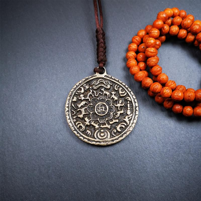 Old Melong 2.12" - Tibetan Buddhist art, detailed view