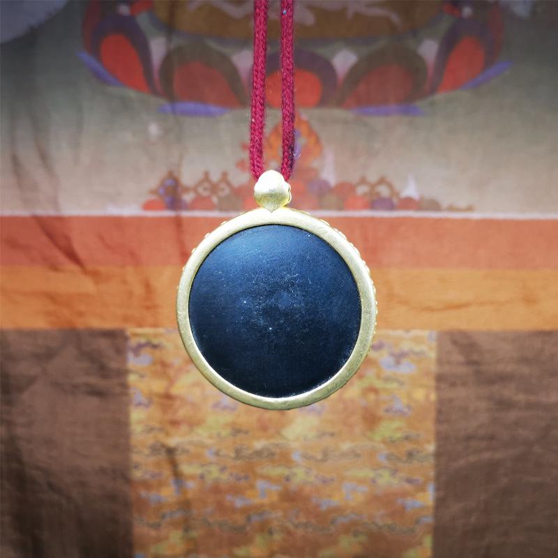 Om Melong Amulet 2.52" - Tibetan Buddhist amulet, view 8