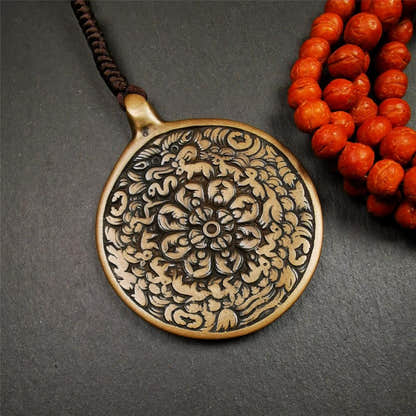 Mandala Melong 2.16" - Tibetan Buddhist art, front view