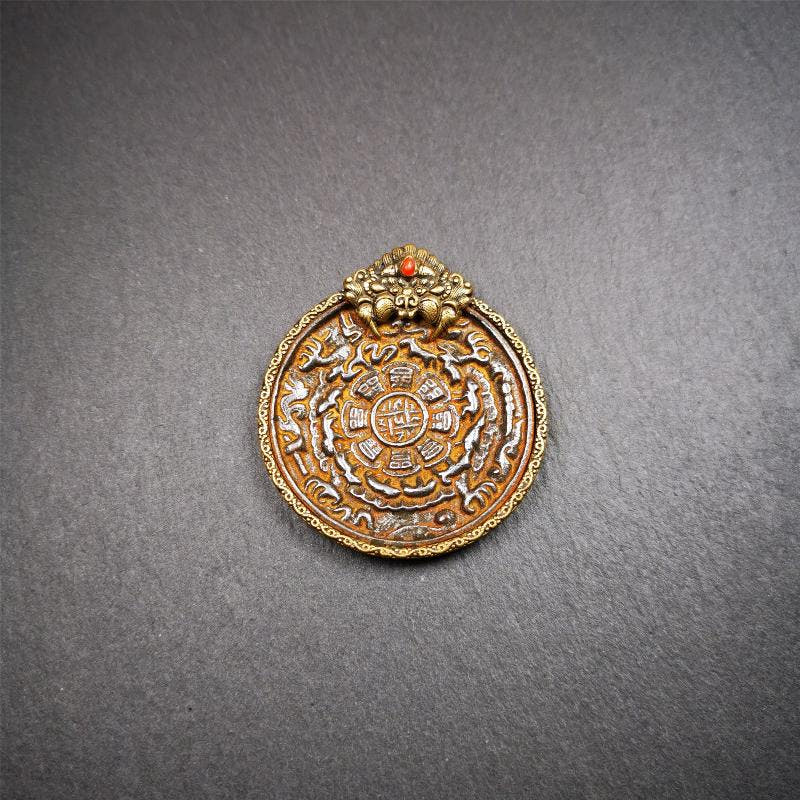 Kirtimukha Melong 1.77" - Tibetan Buddhist art, view 11