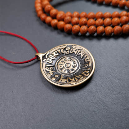 Chenrezig Om Melong Amulet 1.58" - Tibetan Buddhist amulet, view 6