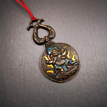 Panjaramahakala Melong 1.89" - Tibetan Buddhist art, view 8