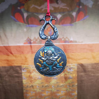 Panjaramahakala Melong 1.89" - Tibetan Buddhist art, view 10