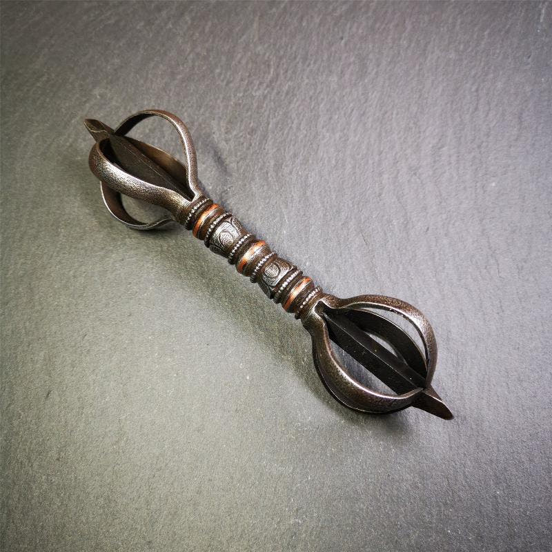 Five-pronged Vajra 4.3" - 5.9" - Tibetan Buddhist vajra, view 7