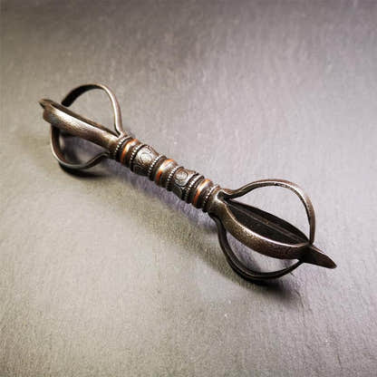 Five-pronged Vajra 4.3" - 5.9" - Tibetan Buddhist vajra, view 9