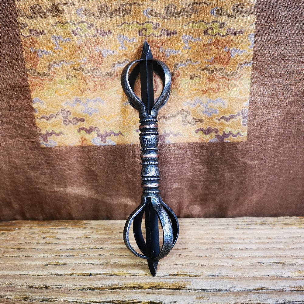 Five-pronged Vajra 4.3" - 5.9" - Tibetan Buddhist vajra, view 5