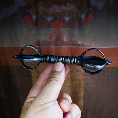 Five-pronged Vajra 4.3" - 5.9" - Tibetan Buddhist vajra, view 11