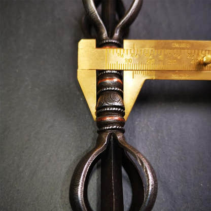 Five-pronged Vajra 4.3" - 5.9" - Tibetan Buddhist vajra, size reference