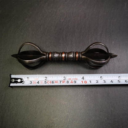 Five-pronged Vajra 4.3" - 5.9" - Tibetan Buddhist vajra, view 18