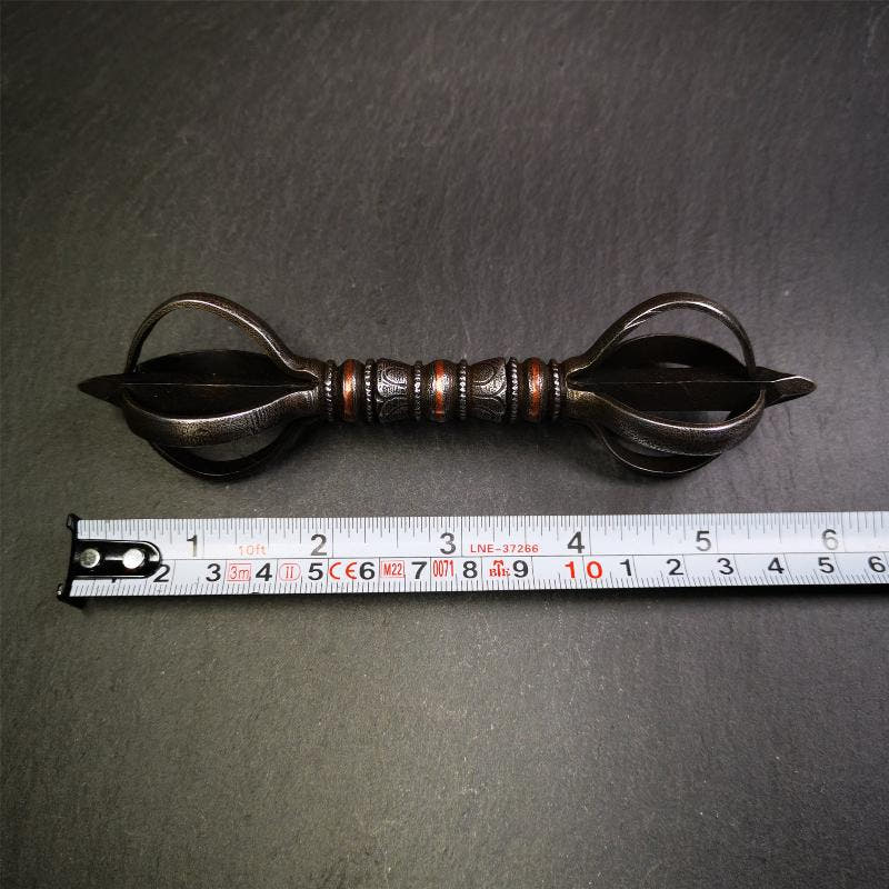 Five-pronged Vajra 4.3" - 5.9" - Tibetan Buddhist vajra, view 18
