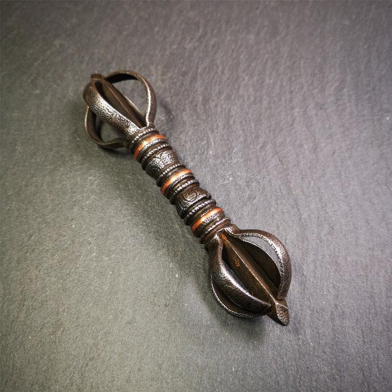 Five-pronged Vajra 4.3" - 5.9" - Tibetan Buddhist vajra, view 13