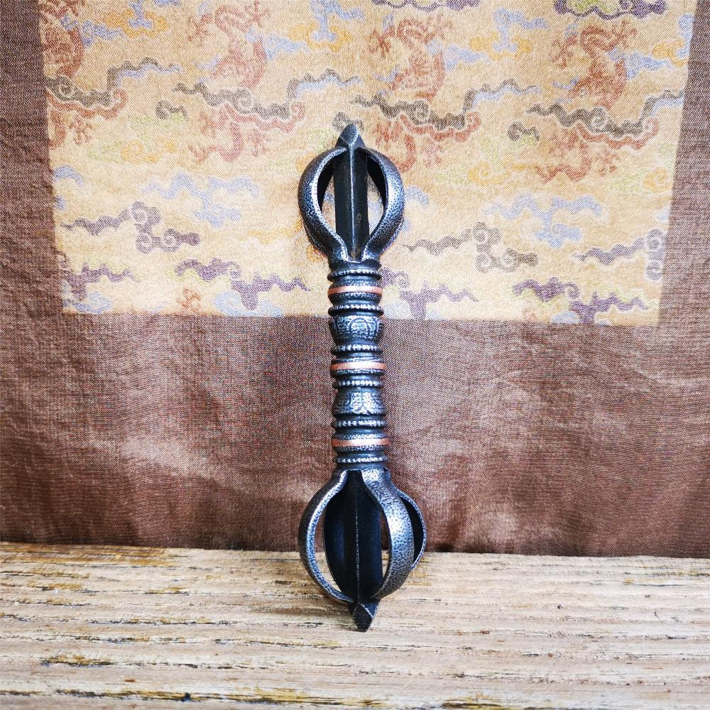 Five-pronged Vajra 4.3" - 5.9" - Tibetan Buddhist vajra, view 6