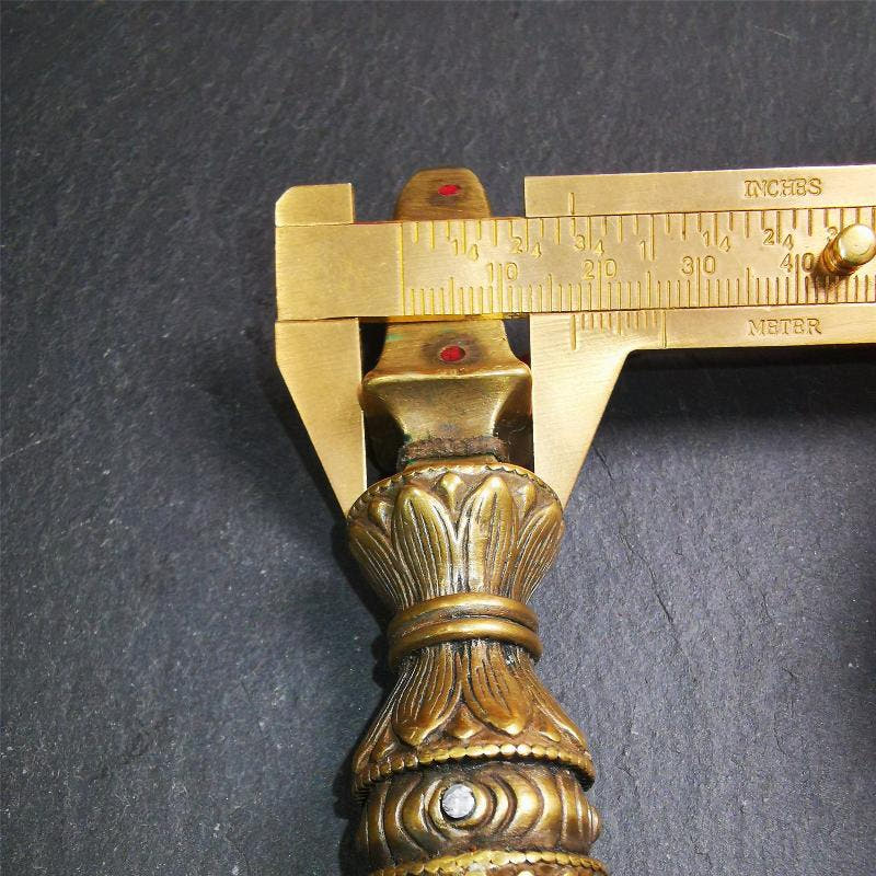 Unique Vajra 6.5" - Tibetan Buddhist vajra, size reference