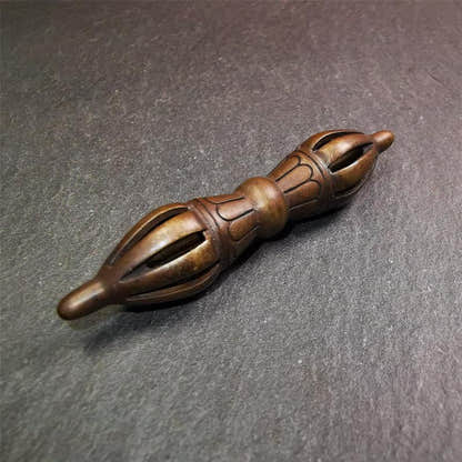 Nine-pronged Vajra 2.56" - Tibetan Buddhist vajra, view 5