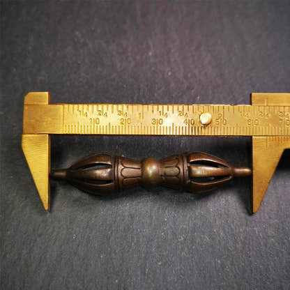 Nine-pronged Vajra 2.56" - Tibetan Buddhist vajra, view 9