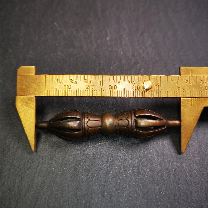 Nine-pronged Vajra 2.56" - Tibetan Buddhist vajra, view 9
