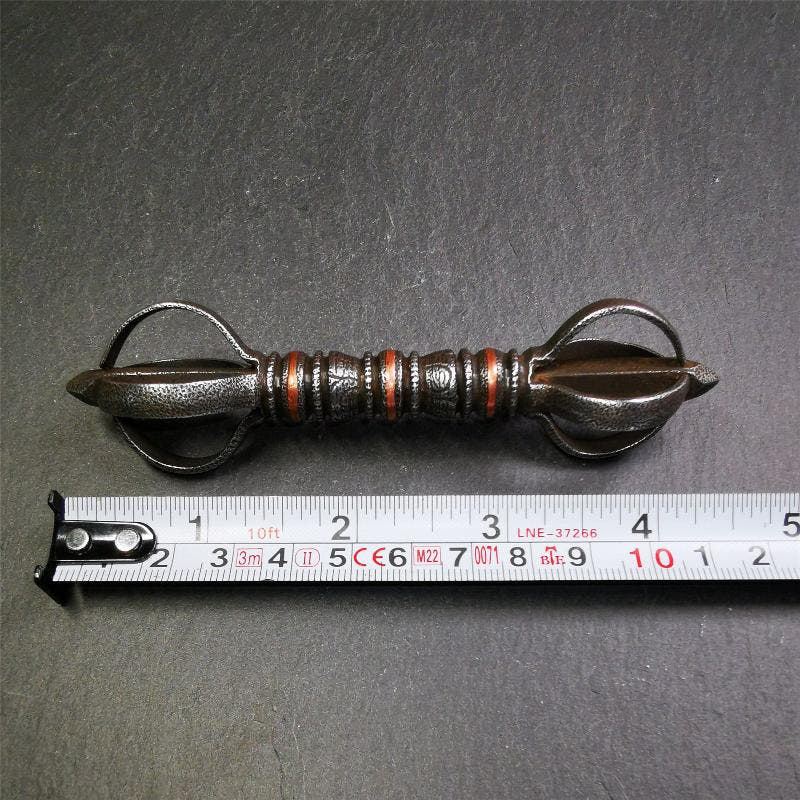 Five-pronged Vajra 4.3" - 5.9" - Tibetan Buddhist vajra, view 19