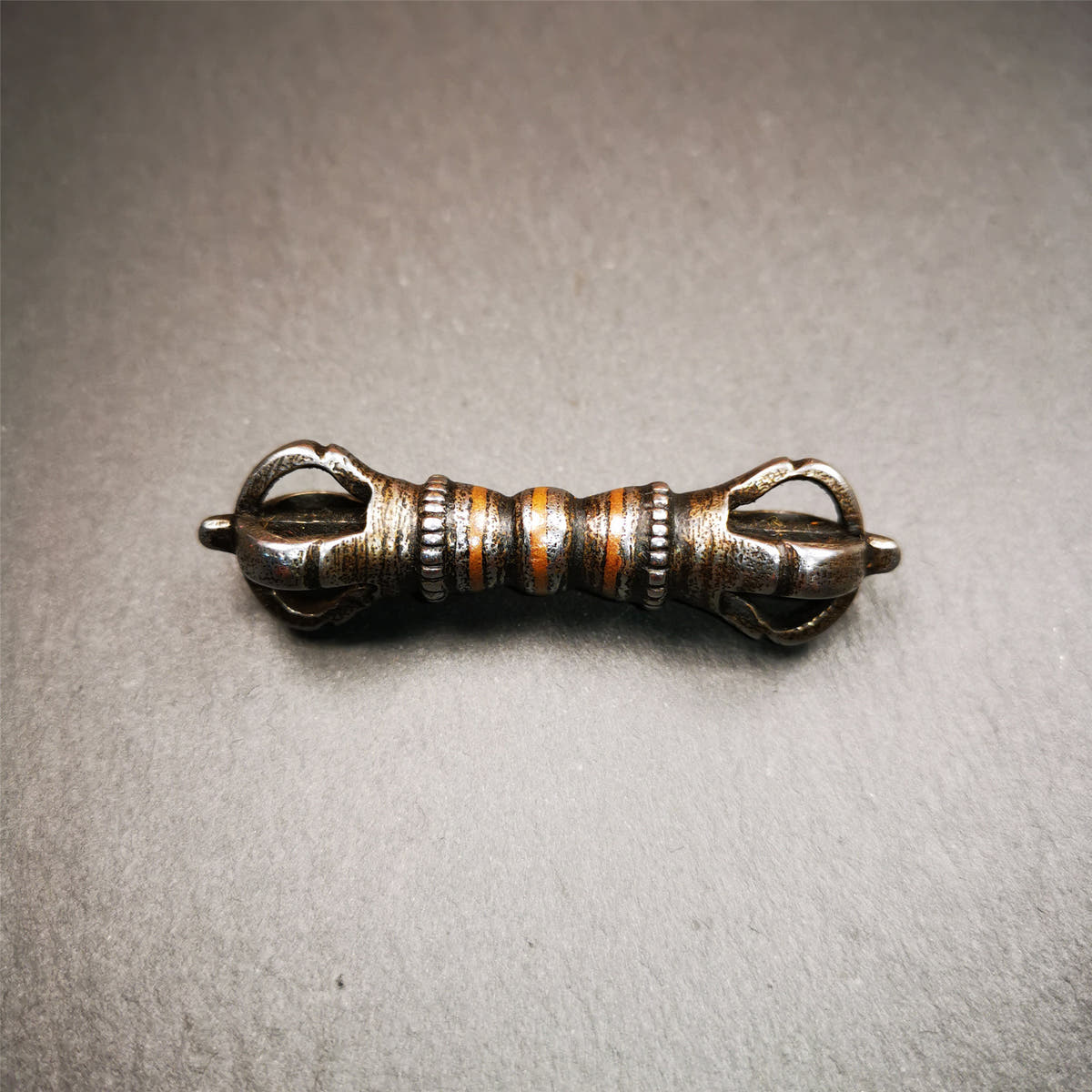 Five-Pronged Vajra 2.36" - Tibetan Buddhist vajra, view 4