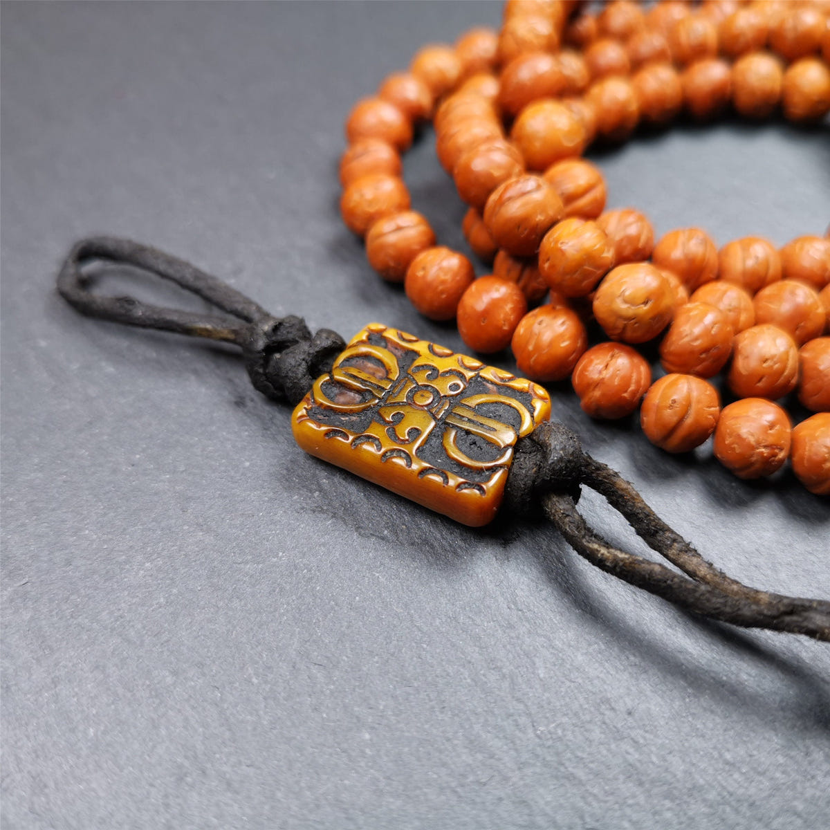 Bone Carved Vajra 0.83" - Tibetan Buddhist vajra, view 4