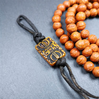 Bone Carved Vajra 0.83" - Tibetan Buddhist vajra, front view