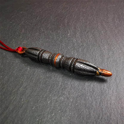 Nine-pronged Vajra Pendant 3.5" - Tibetan Buddhist vajra, view 4