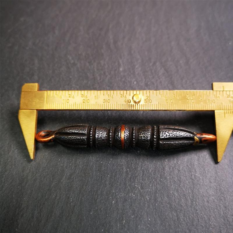 Nine-pronged Vajra Pendant 3.5" - Tibetan Buddhist vajra, view 13