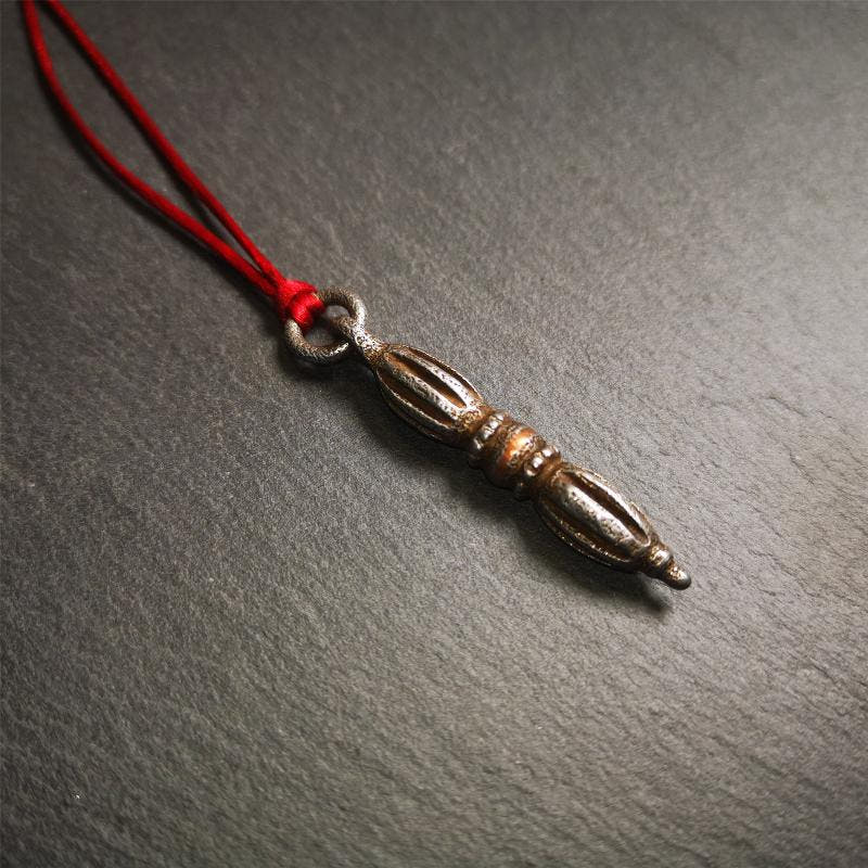 Nine-pronged Vajra Pendant 1.97" - Tibetan Buddhist vajra, view 5
