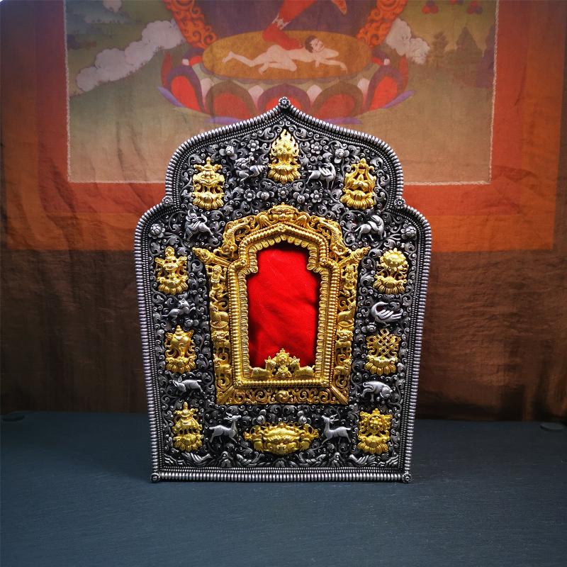 SPECIAL GOLD BROWN ティンシャ｜アスタマンガル｜ Authentic Tibetan Amulet Pendants – Spiritual Protection & Good