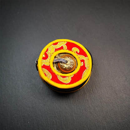 Brass Tingsha Set - OM Mantra - 2.6" - Tibetan Buddhist art, view 5