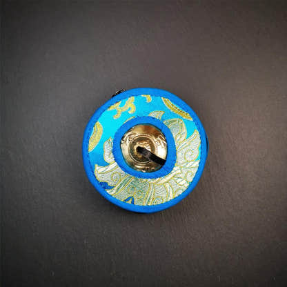 Bronze Tingsha Set - OM Mantra - 3.55" - Tibetan Buddhist art, view 7