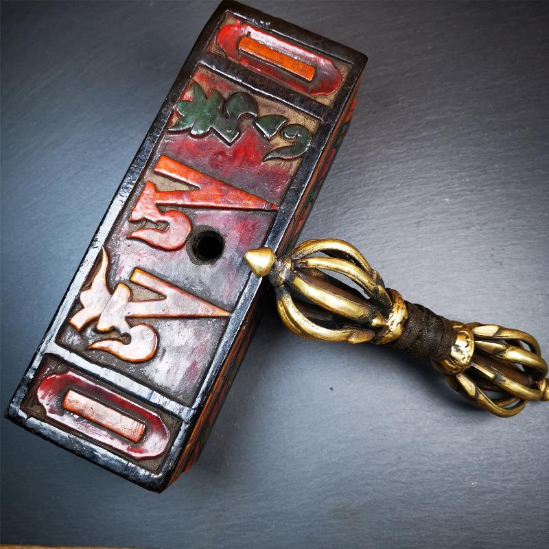 9 Pronged Vintage Vajra Dorje 7.0" - Tibetan Buddhist vajra, view 4