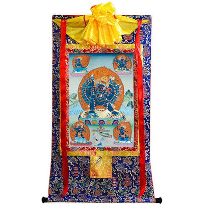 Yamantaka / Guhyasamaja Thangka Karma Kagyu - Tibetan thangka painting, view 4