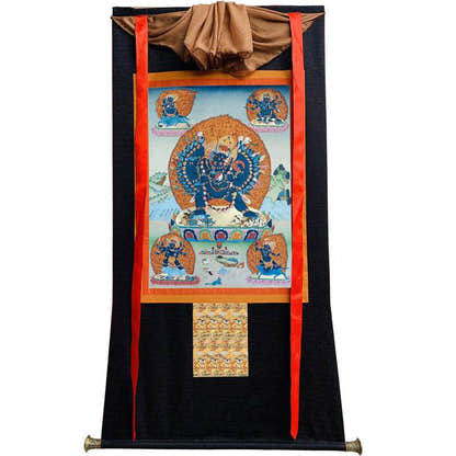 Yamantaka / Guhyasamaja Thangka Karma Kagyu - Tibetan thangka painting, view 8