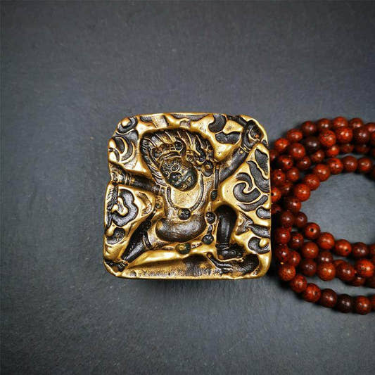 Old Vajrapani Tsa Tsa Mold 2.36“ - Tibetan tsa tsa mold, front view