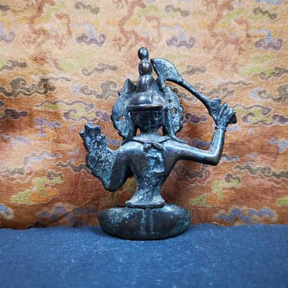 Manjusri 2.87" - Tibetan Buddhist statue, detailed view